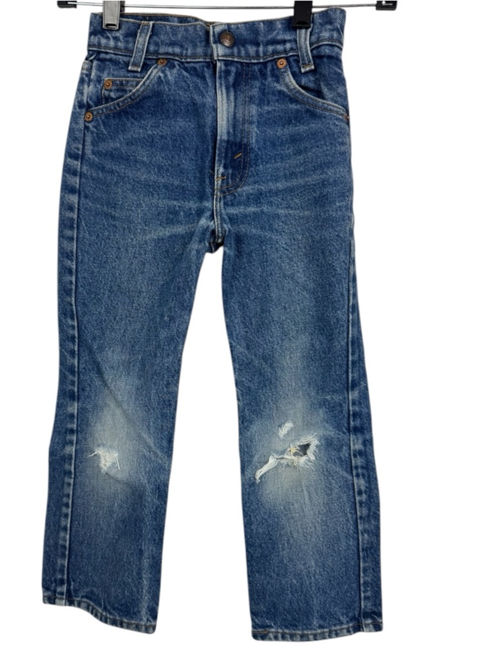 Vintage Levis Orange Tab Kids Light Wash 550 Relaxed Denim Jeans sz 6